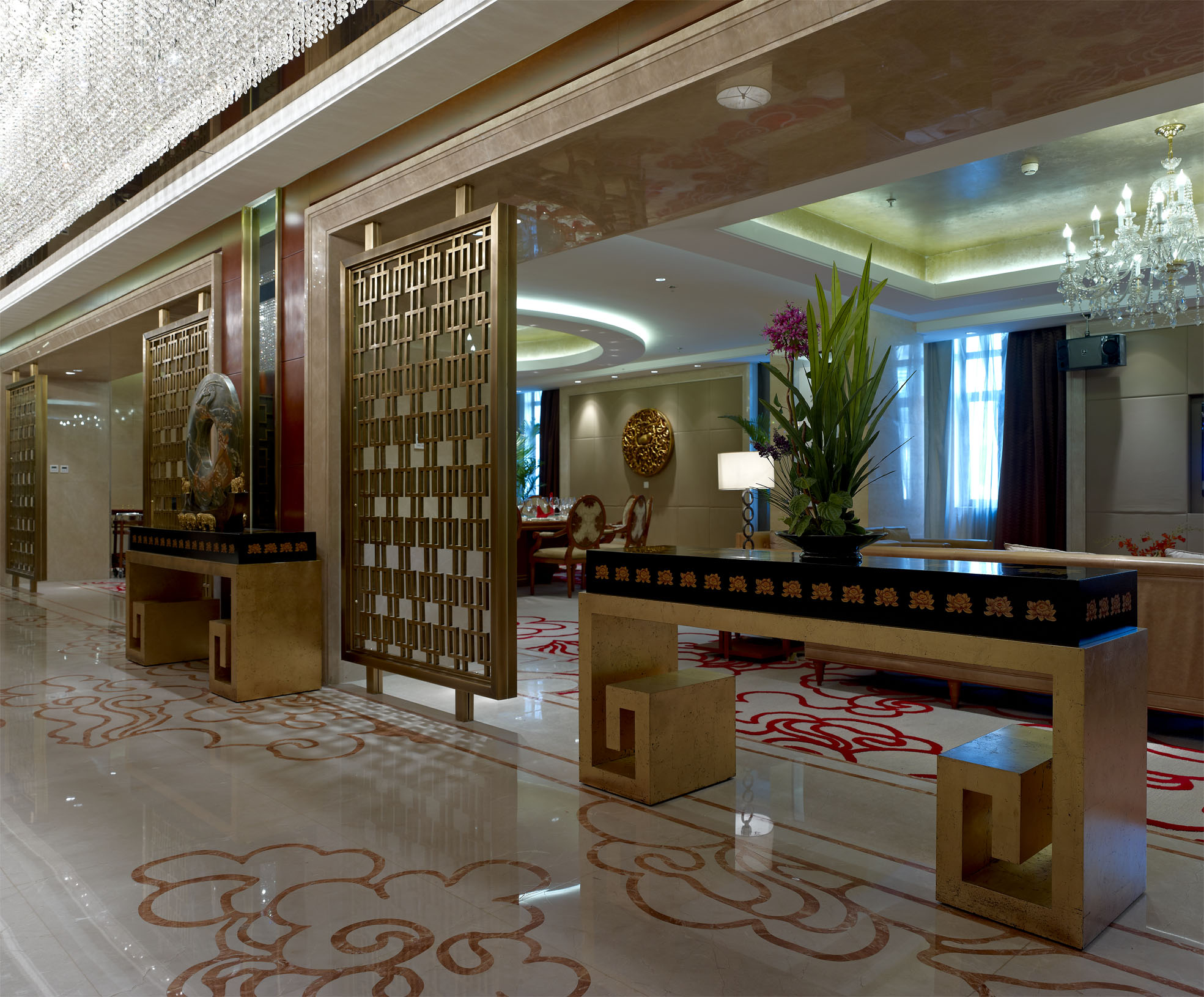 北京湖南大厦大堂家具